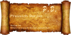 Preisich Dorisz névjegykártya